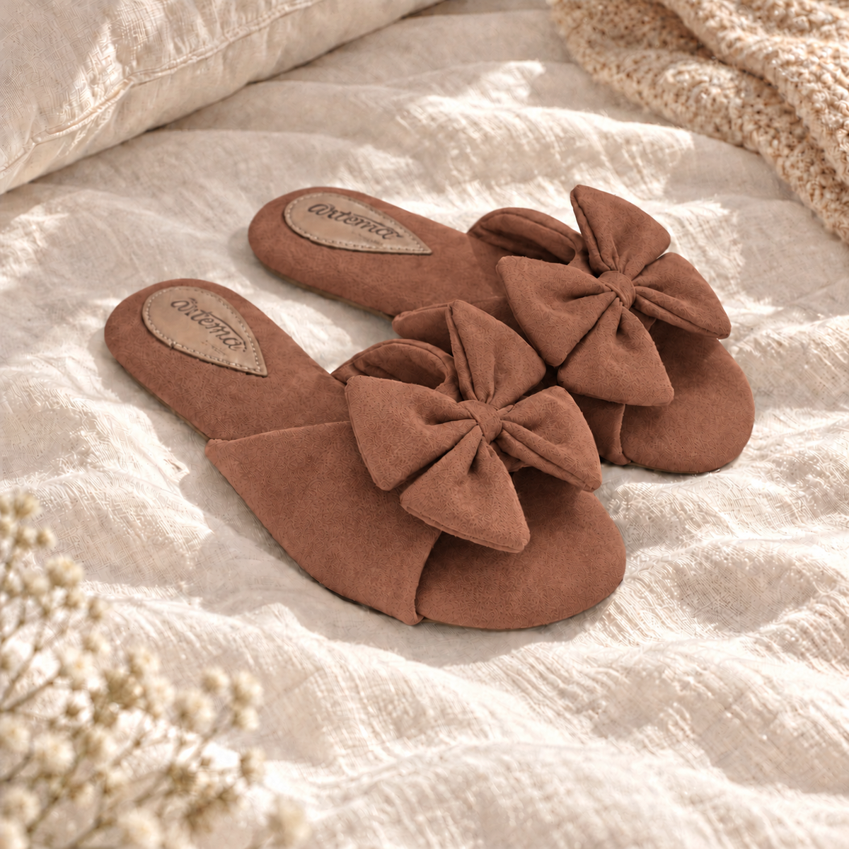 Chinelo Cecília Laço Marrom