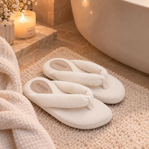 Pantufa Francesca plush branco Artema