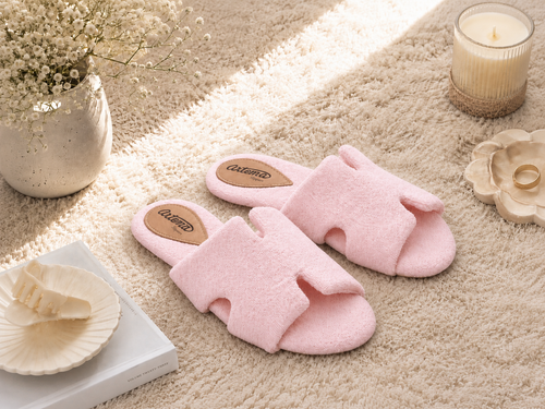 Pantufa Amanda rosa bebe texturizado Artema