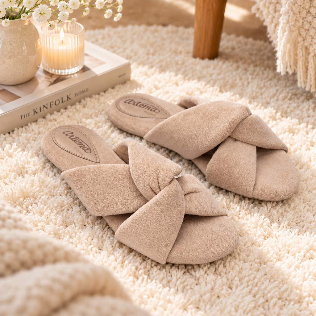 Pantufa Bege Laura Artema