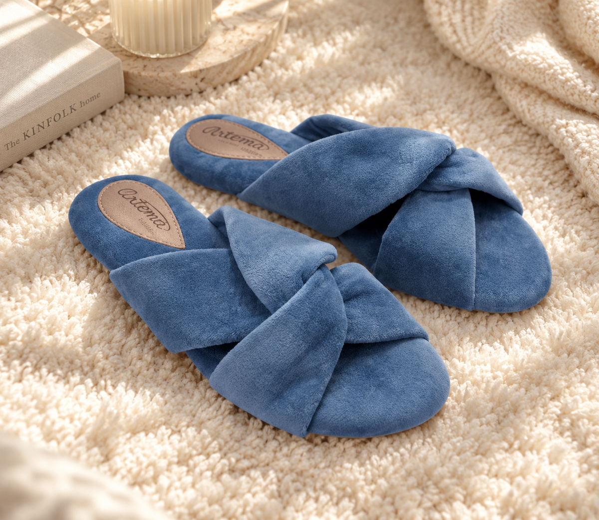 Pantufa Laura Azul Artema